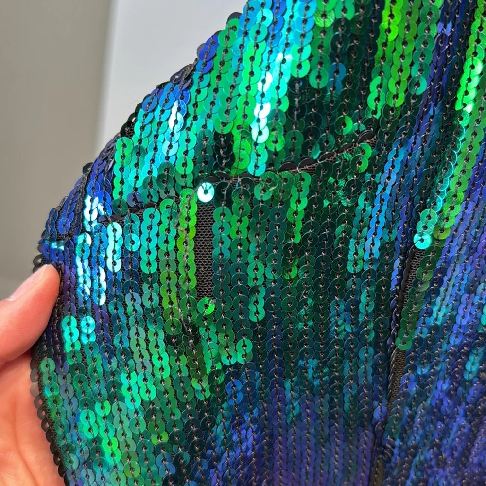 Sequin Mermaid blue/green dress - Picture 9 of 13